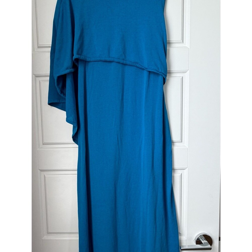 Zara Bright Blue Dress with Cape-Med